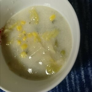 白菜とベーコンのコンソメクリームスープ